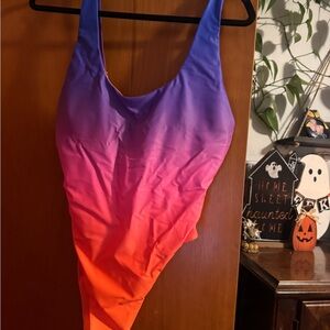 Vibrant Purple and Pink Ombre Swimsuit